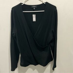 Banana Republic Black Low V-Neck Sweater